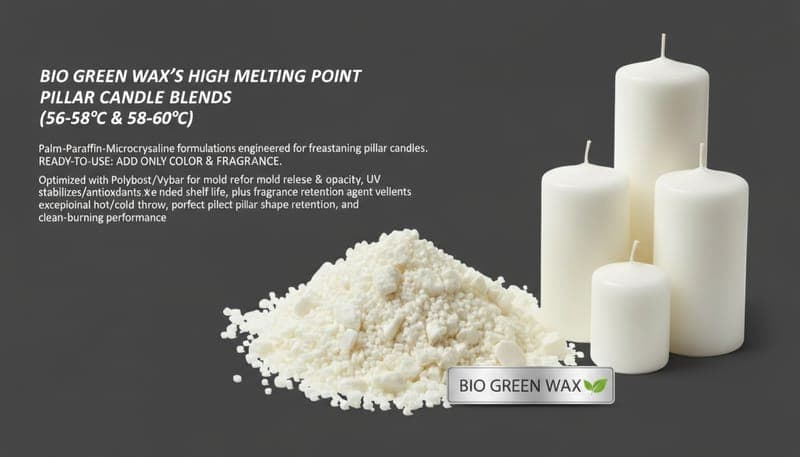 Palm-Paraffin- blended wax for Pillar Candles – Wax Blends product from Bio Green Fuels